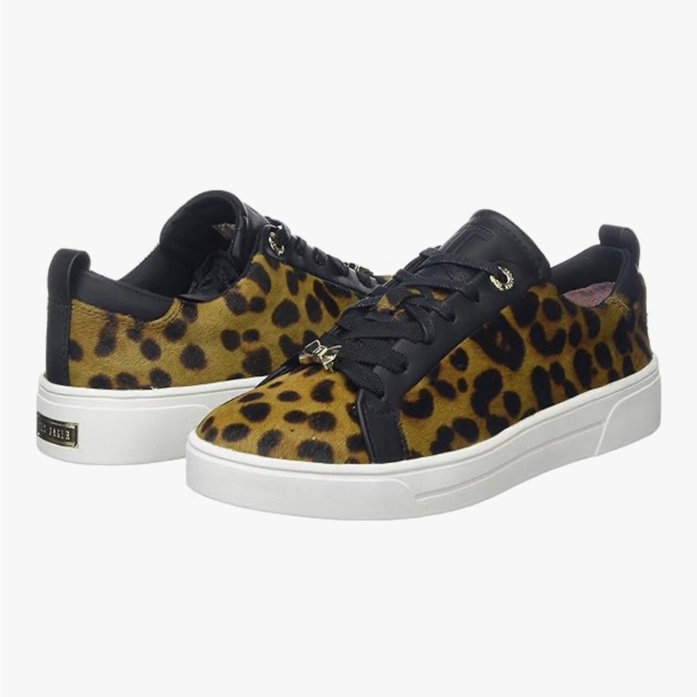TED BAKER LONDON Elzseel Leopard Pony Trainers Size 10